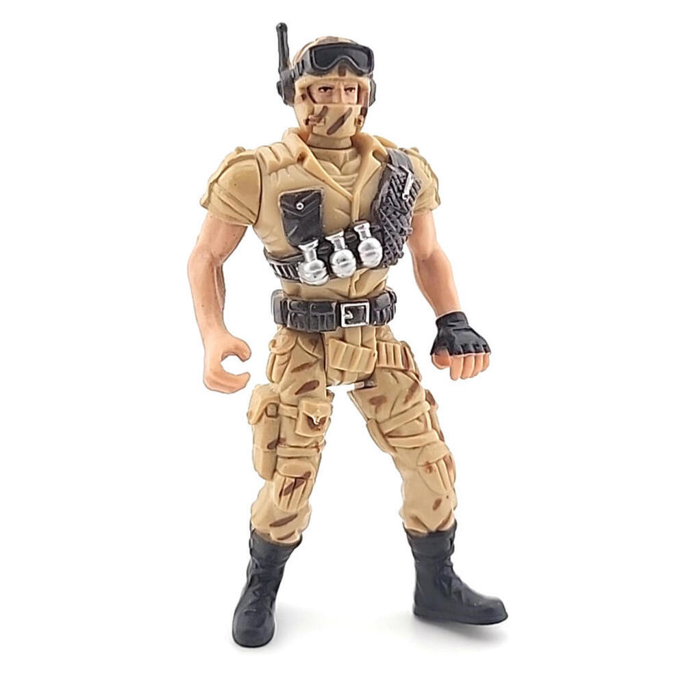 HK Design Chap Mei Desert Storm Soldier Action Figure  4”, Tan Camo